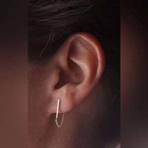 Catbird Ballerina Earring - Silver Bar and Chain